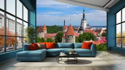 Old Town of Tallinn. Tallinn\'s main attractions are located in the old town Wall mural